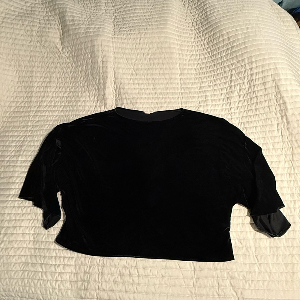 Urban Renewal Black Velvet Dolman Top